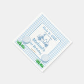 Serviette En Papier Trou dans un en vichy de golf bleu monogrammed (Coin)