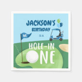Serviette En Papier Trou Dans Un Garçon De Golf Premier Anniversaire P (Devant)