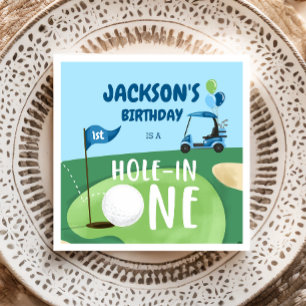 Serviette En Papier Trou Dans Un Garçon De Golf Premier Anniversaire P