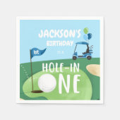 Serviette En Papier Trou Dans Un Garçon De Golf Premier Anniversaire P (Devant)