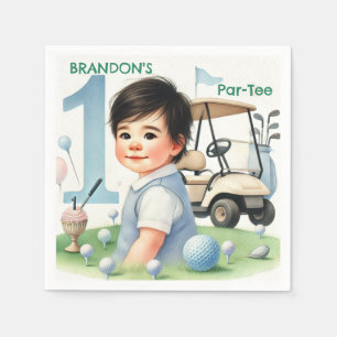 Serviette En Papier Trou en un Garçon de golf 1er Par-tee Anniversaire