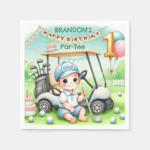 Serviette En Papier Trou en un Garçon de golf 1er Par-tee Anniversaire