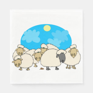 Serviette En Papier Troupeau des serviettes de papier de moutons