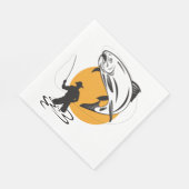 Serviette En Papier Trout fishing (Coin)