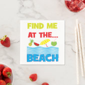 Serviette En Papier Trouvez-moi à la fête de la maison de plage (En situation)