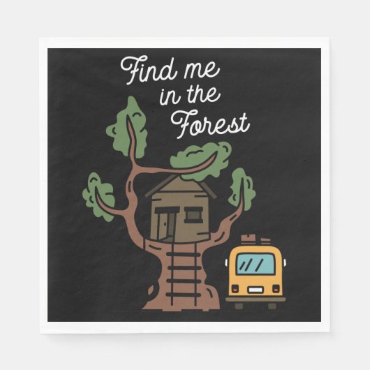 Serviette En Papier Trouvez-Moi Dans La Forêt (Devant)