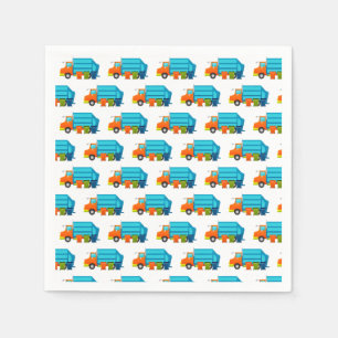Serviette En Papier Truck and Garbage Can Party