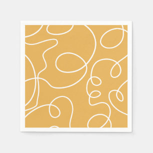 Serviette En Papier Trucs de pinceau Jaune moderne minimaliste