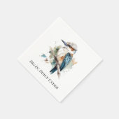 Serviette En Papier True Blue Kookaburra, personnalisé (Coin)