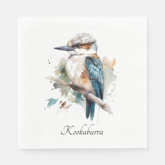 Serviette En Papier True Blue Kookaburra, personnalisé (Devant)