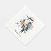 Serviette En Papier True Blue Kookaburra, personnalisé (Coin)