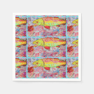 Serviette En Papier truite arc-en-ciel
