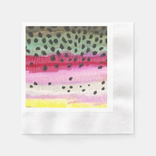 Serviette En Papier Truite arc-en-ciel (Devant)