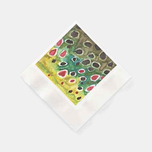 Serviette En Papier Truite arc-en-ciel (Coin)