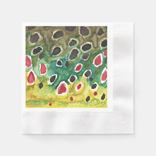 Serviette En Papier Truite arc-en-ciel (Devant)