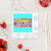 Serviette En Papier truite arc-en-ciel (En situation)