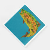 Serviette En Papier Truite arc-en-ciel feuille Aspen 1 (Coin)