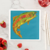 Serviette En Papier Truite arc-en-ciel feuille Aspen 5 (En situation)