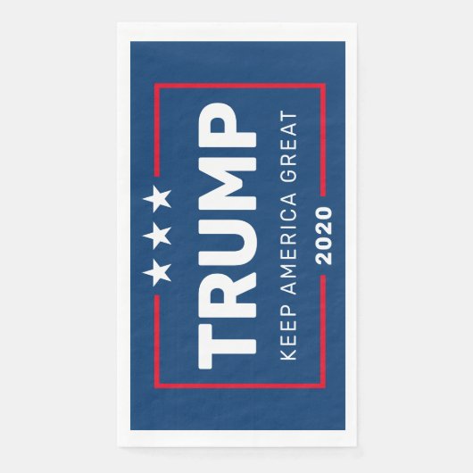 Serviette En Papier Trump 2020 Garder l'Amérique grande (Devant)