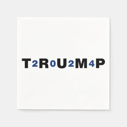 Serviette En Papier Trump 2024 bleu (Devant)