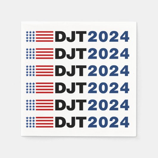 Serviette En Papier Trump 2024 DJT (Devant)