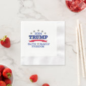Serviette En Papier Trump 2024 Foi Liberté familiale (En situation)