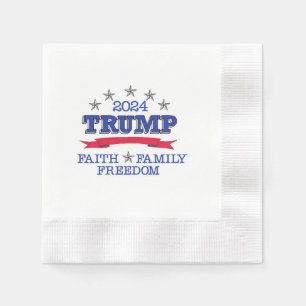 Serviette En Papier Trump 2024 Foi Liberté familiale