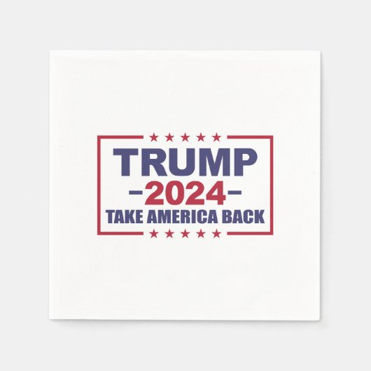 Serviette En Papier Trump 2024 : Reprendre l'Amérique (Devant)