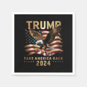 Serviette En Papier Trump 2024 Reprendre l'Amérique Drapeau américain  (Devant)
