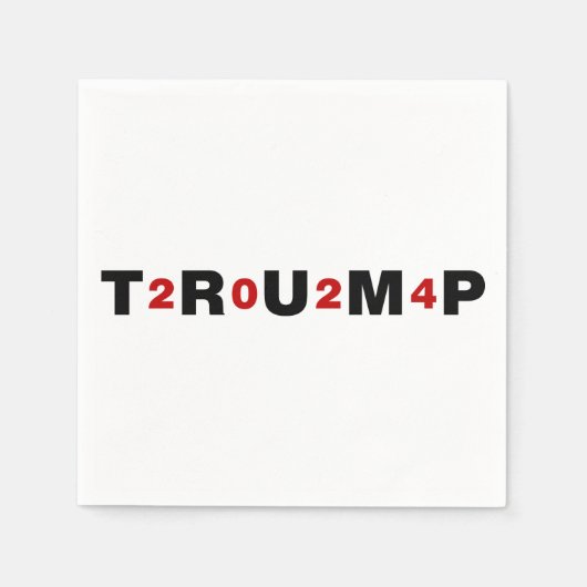 Serviette En Papier Trump 2024 Rouge (Devant)