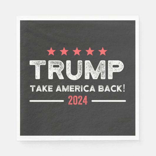 Serviette En Papier Trump 2024 Take America Back (Devant)