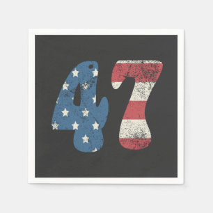 Serviette En Papier Trump 2024 Vintage drapeau patriotique américain 4
