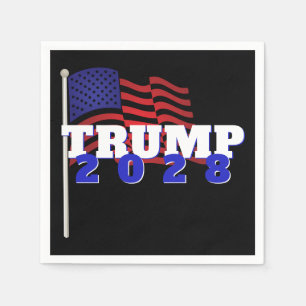 Serviette En Papier Trump 2028 avec drapeau américain