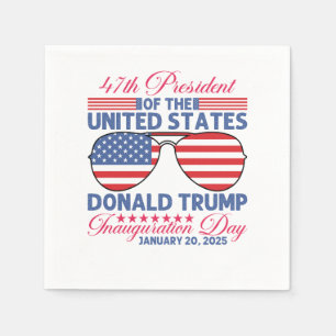 Serviette En Papier Trump 47e inauguration 2025