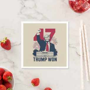 Serviette En Papier Trump a encore gagné élection 2024 président 47e