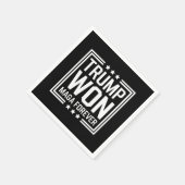 Serviette En Papier Trump a gagné la 47e élection présidentielle améri (Coin)