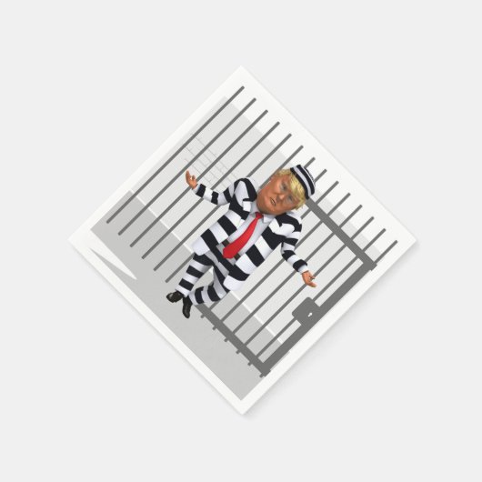 Serviette En Papier Trump en prison porte papier Napkin (Coin)