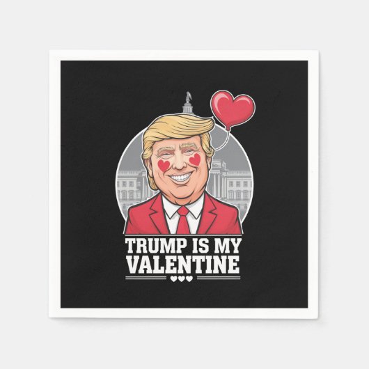Serviette En Papier Trump est ma Saint Valentin (Devant)