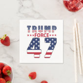 Serviette En Papier Trump Force 47 (En situation)
