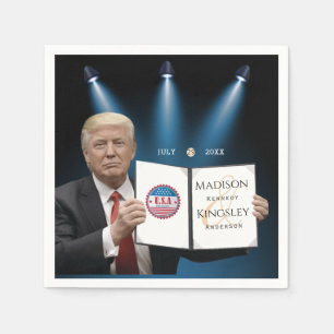 Serviette En Papier Trump Grand Autocollant Carré Mariage Extraordinai