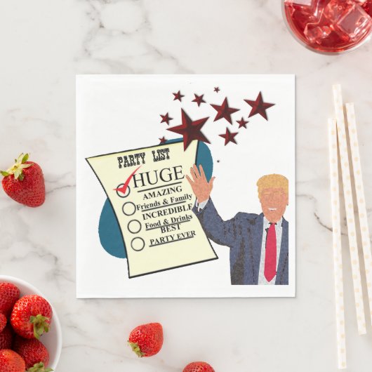 Serviette En Papier Trump GRAND Parti Fête Cocktail Party (En situation)