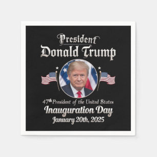 Serviette En Papier Trump Inauguration Day 2025 47th USA President