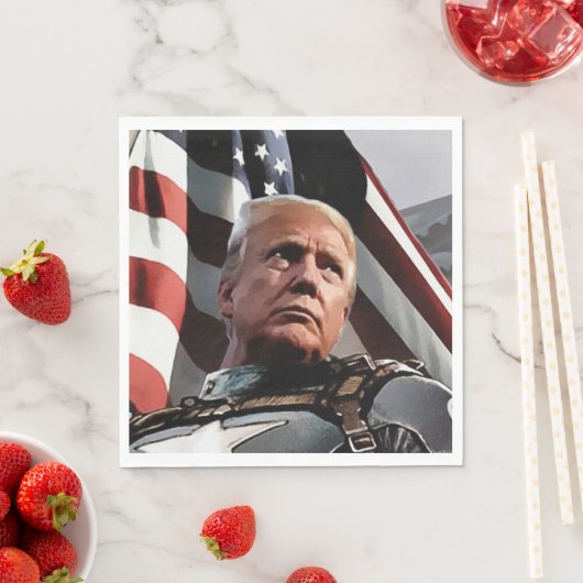 Serviette En Papier Trump patriotique (En situation)