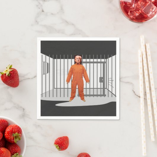 Serviette En Papier Trump Prisonnier Papier Napkin (En situation)