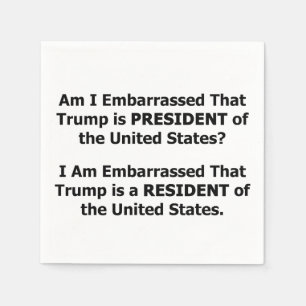 Serviette En Papier Trump résident