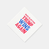 Serviette En Papier Trump - Retour en action Trump gagne à nouveau (Coin)