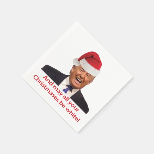 Serviette En Papier Trump. Rêver d'un Noël blanc (Coin)