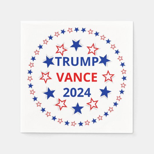 Serviette En Papier Trump, Vance 2024 Papier Serviettes, Cocktail Stan (Devant)