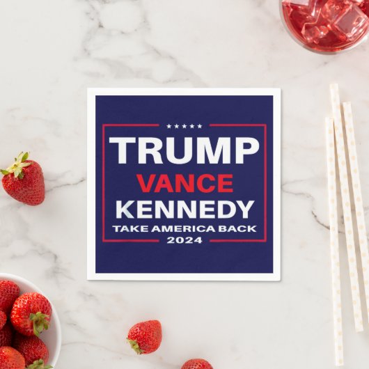 Serviette En Papier Trump Vance Kennedy : Reprenez l'Amérique en bleu (En situation)