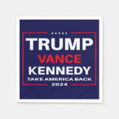 Serviette En Papier Trump Vance Kennedy : Reprenez l'Amérique en bleu (Devant)